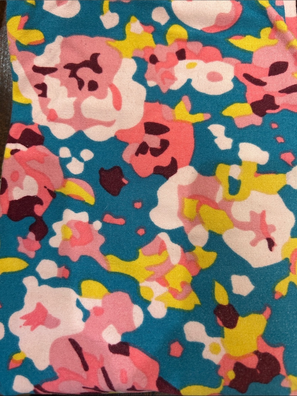 Floral Print Teal Blue Pink Yellow LuLaRoe leggings